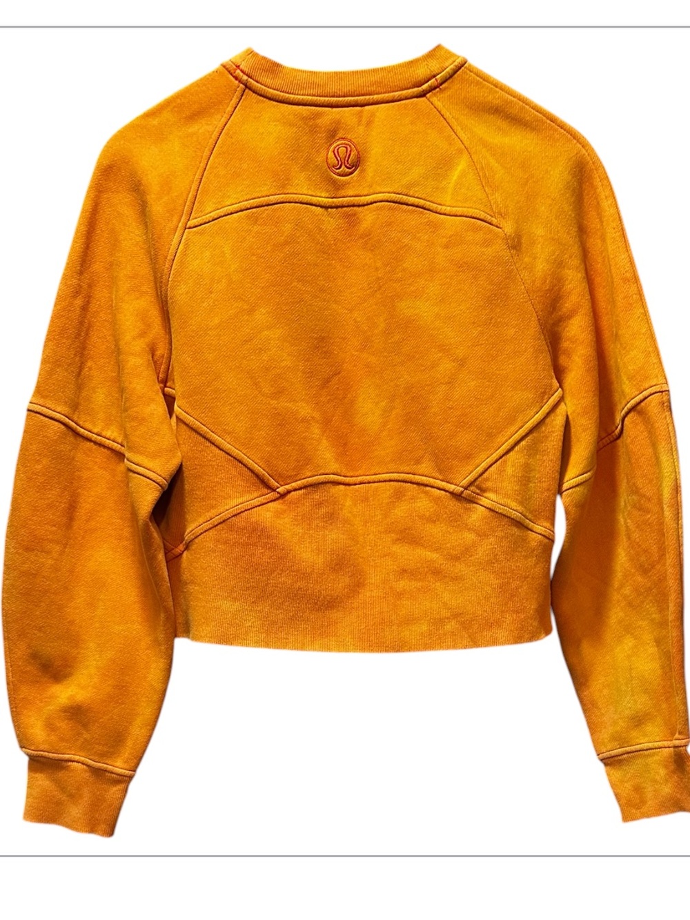 Lululemon Dyed Orange Cropped Sweatshirt - Picture 3 of 3
